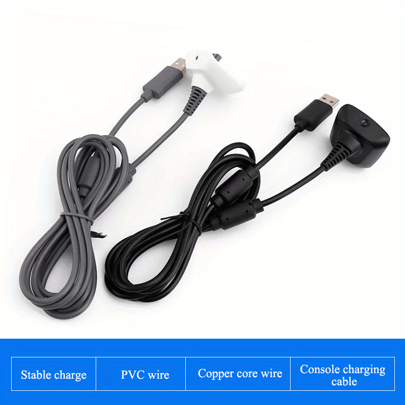 USB kabl za punjenje za Xbox 360, USB kabl za punjenje bežičnog kontrolera kompatibilan sa Xbox360/Xbox 360 Slim bežičnim gejmerskim kontrolerima.