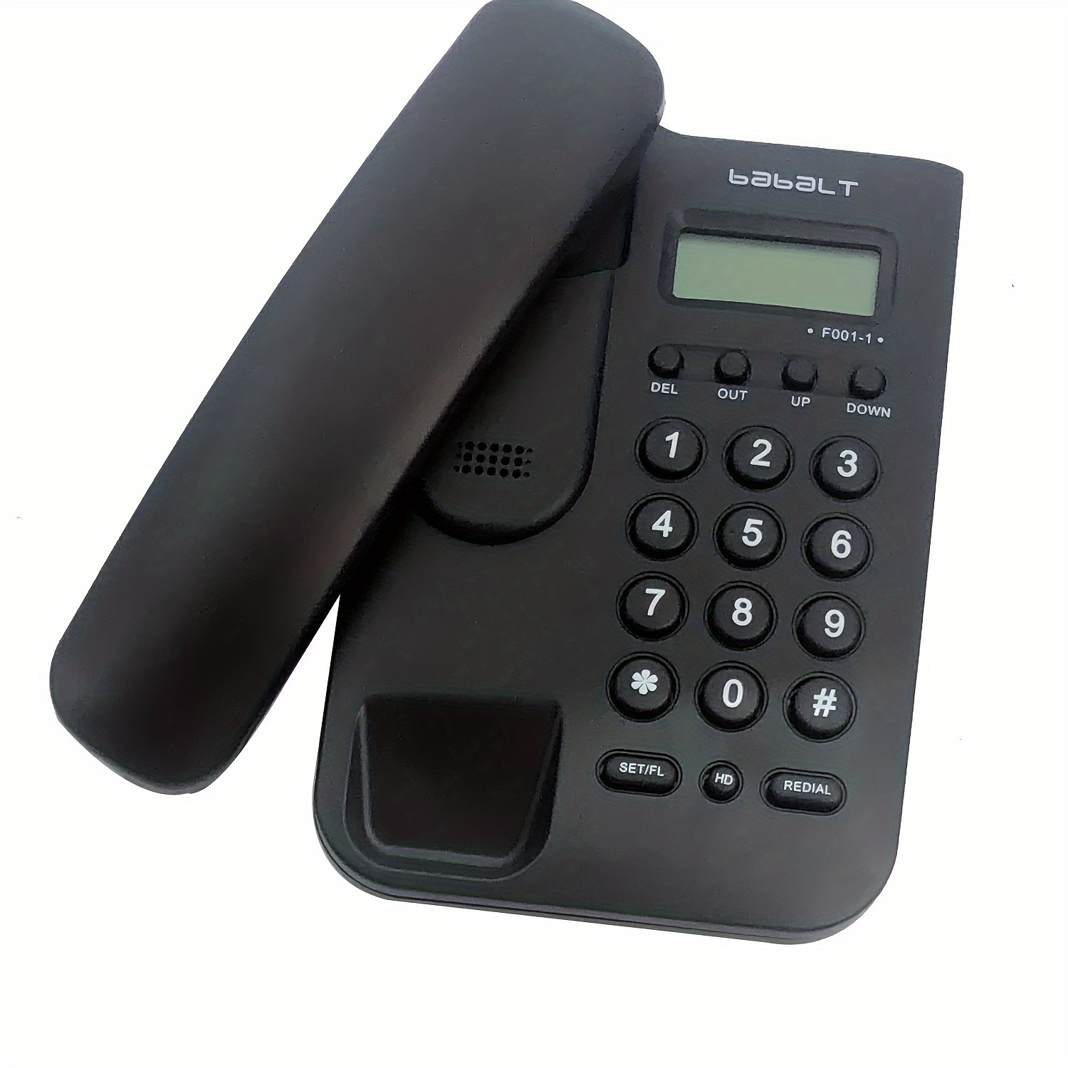 Telefon sa žicom za fiksnu liniju, FSK/DTMF jednostavan telefonski ID sa LCD ekranom za prikaz broja dolaznog poziva, mali analogni telefon za kuću ili kancelariju koji se može postaviti na sto ili zid
