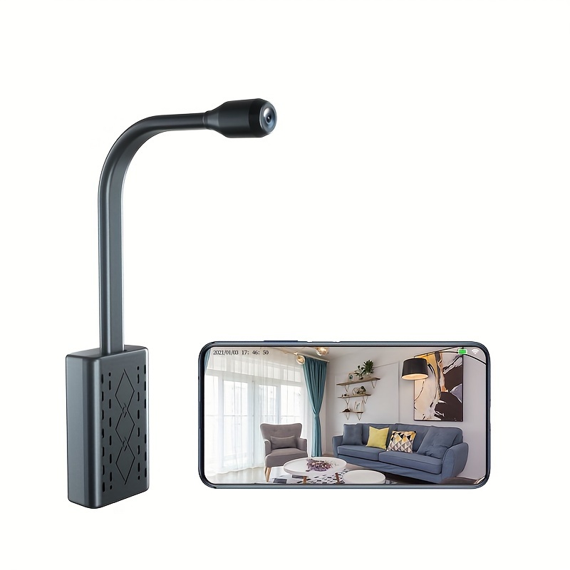 1080P HD WiFi Mini Kamera sa Detekcijom Pokreta, Audio Snimanjem, Snimanjem u Petlji & Ugrađenom Punjivom Baterijom od 2000mAh - 1080p HD Video, 2.4GHz WiFi, Široki Ugao 93°-111°