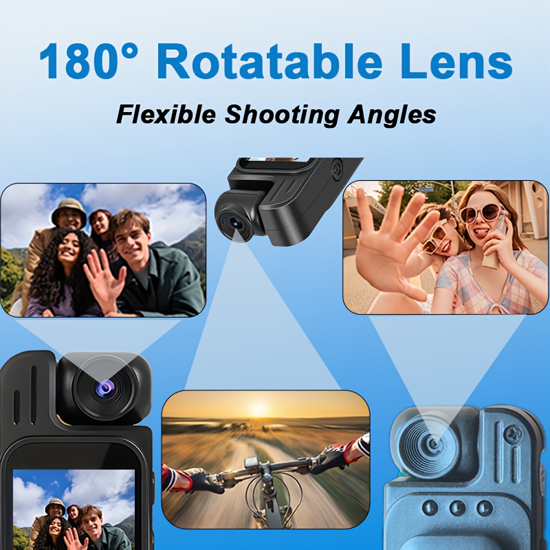 Nova 1080P Full HD prenosiva kompaktna putna kamera za 2025. – Opremljena funkcijom noćnog vida, LCD ekranom, USB priključkom za punjenje i funkcijom rotacije objektiva od 180°. Idealna božićna i novogodišnja poklon za putovanja, vežbanje i svakodnevno snimanje