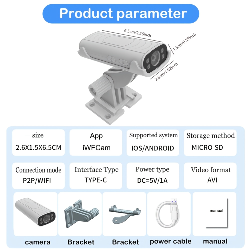Kompaktna HD Smart Bežična Sigurnosna Kamera sa Mogućnošću Daljinskog Pregleda, Dizajnirana za Nadzor. Funkcije uključuju Mod Odmora, Daljinsku Aktivaciju, Bez Potrebe za Utičnicama i Produženo Trajanje Baterije.