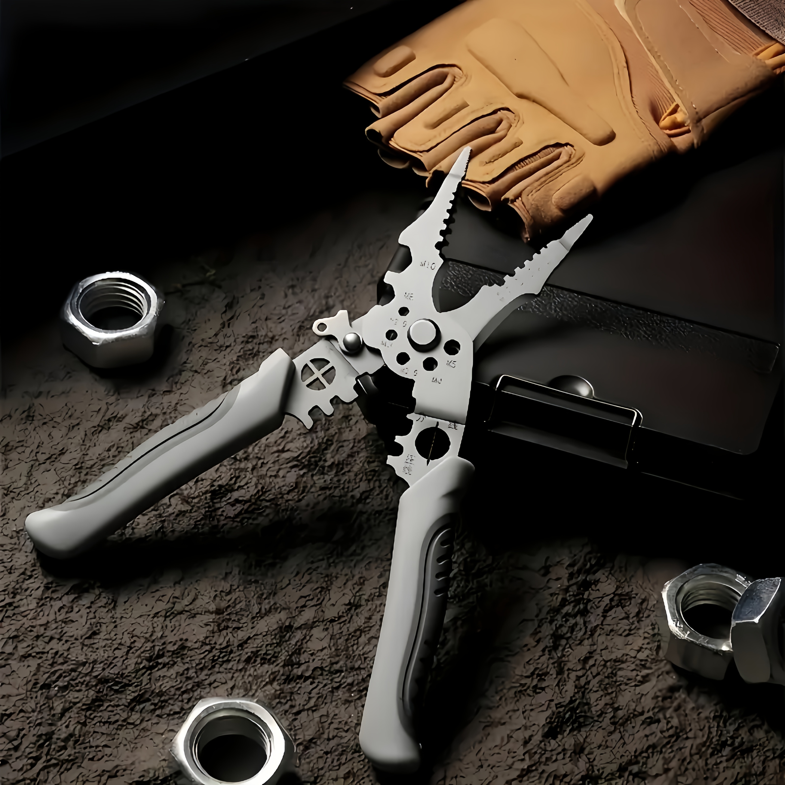 21-u-1 Teška Multifunkcionalna Pinceta za Skidanje Izolacije, Alat sa Električnom Pincetom i Glavom Odvijača - Ručna Upotreba, Ergonomična Drška, Kompaktan Sve-u-Jednom Alat za Električare, DIY i Kućne Popravke - Izdržljiv Metal (Bez Baterija), Savršen Poklon