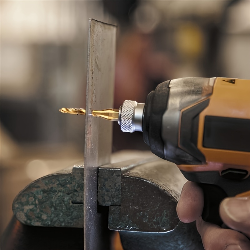 Set od 6 komada titanijumom presvučenih HSS burgija - Metrički navoj M3-M10, burgije za upuštanje i navojavanje za precizno bušenje rupa, izdržljiv set alata za samostalnu upotrebu i profesionalce za čelik i metal, profesionalni set burgija|Polirani završetak|Izdržljive burgije, set burgija za metal