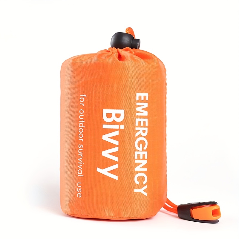 Prenosiva Vreća za Spavanje za Preživljavanje u Hitnim Slučajevima | Narandžasta Visoke Vidljivosti, Izdržljiv PE Materijal, Pogodna za Kampovanje, Planinarenje i Avanture na Otvorenom