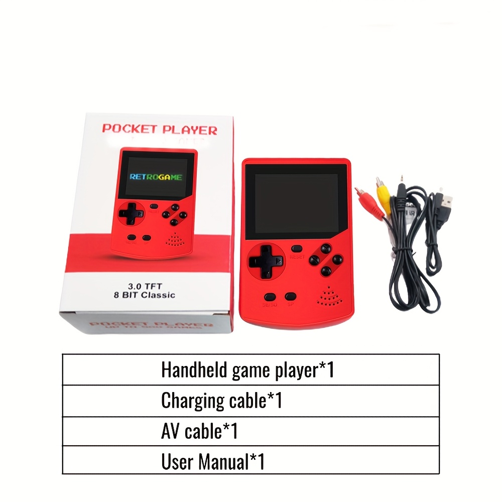 Prenosiva ručna konzola za igranje sa RTOS sistemom, podržava žično povezivanje kontrolera za multiplayer i TV konekciju, lagana i praktična, bogat sadržaj, dugotrajna baterija, savršena za igru na otvorenom, idealan rođendanski poklon
