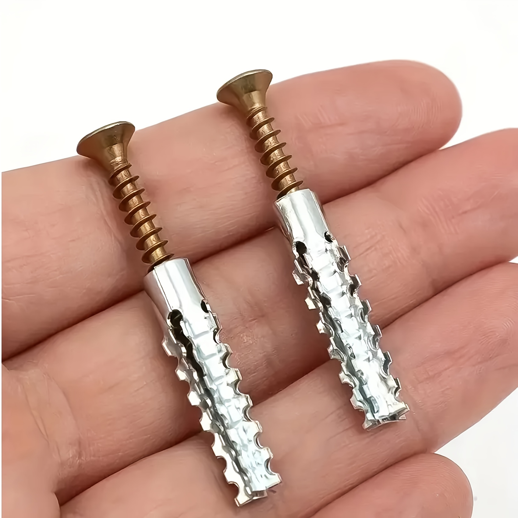 Setovi od 5/50/200 metalnih zupčastih ekspanzionih cevi sa samoreznim šrafovima za bušenje cevi, utikači za betonske zidove, sidra, kompleti vijaka, metalne zupčaste ekspanziono cevi sa samoreznim šrafovima - izdržljivi, visokočvrsti šrafovi, pogodni za betonske zidove