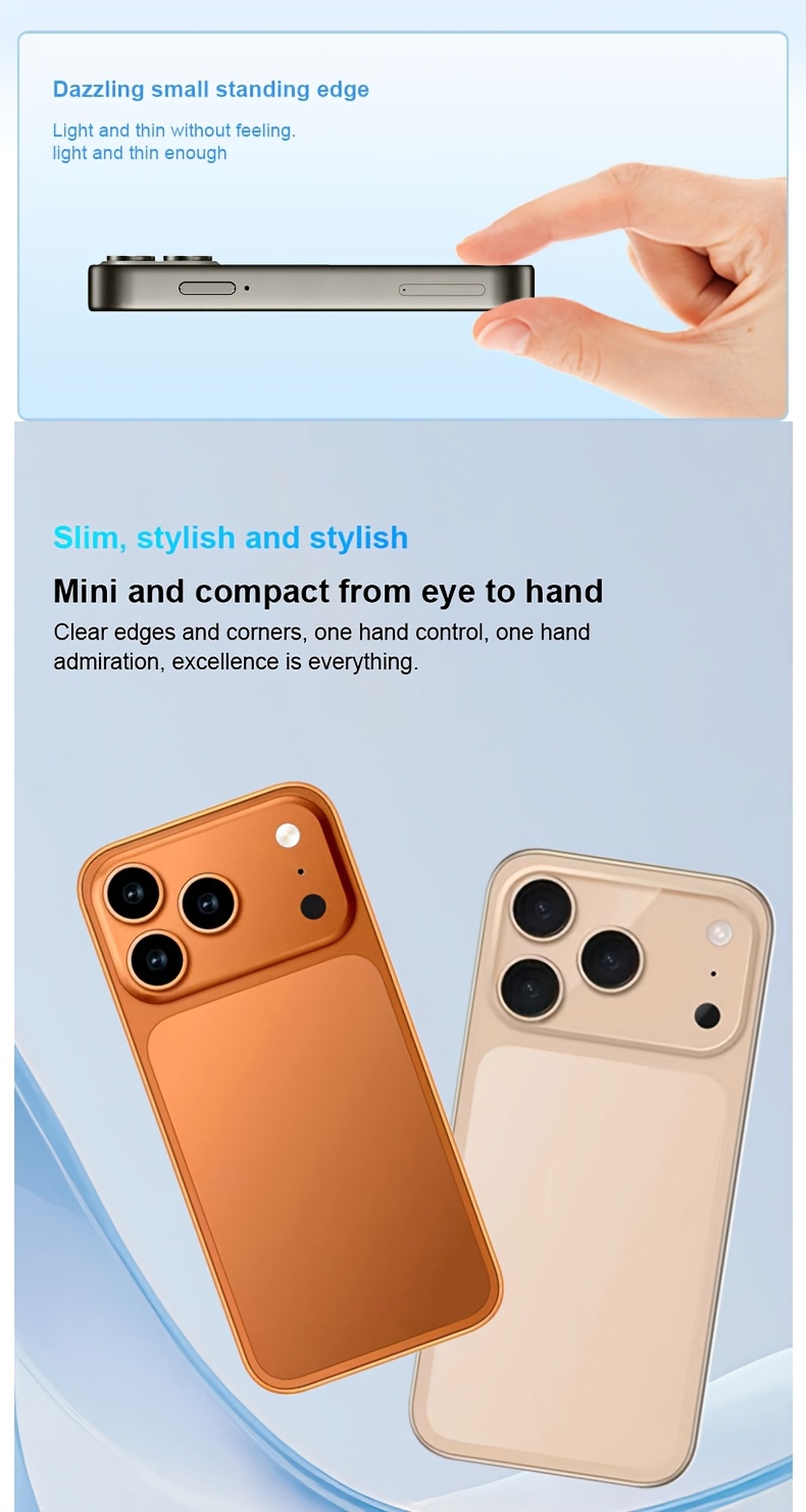 Kompaktni Mini Telefon sa Dodirnim Ekranom | Dual SIM 3G Pametni Telefon | 2000mAh Veliki Kapacitet Baterije | 2+16GB | HD Ekran za Superiornu Kvalitetu Slike, Tanak Dizajn za Estetiku i Prenosivost, Lagano i Tanko Telo sa Udobnim Držanjem, Lako za Nošenje, Idealno kao Rezervni Telefon, Studentski