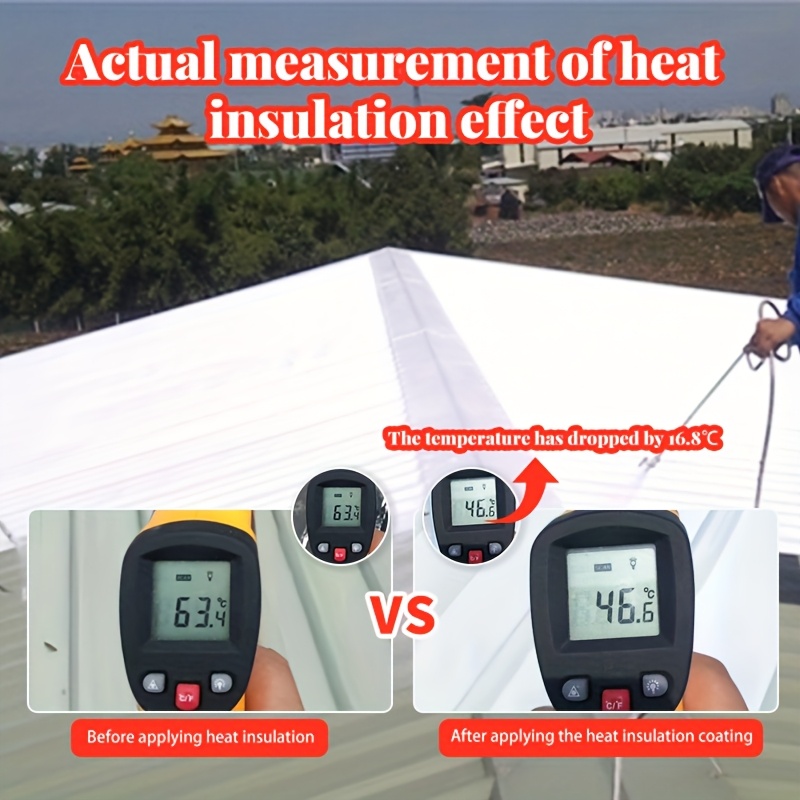 1Kg Zaptivnog materijala otpornog na zračenje, toplotno izolovanog i vodootpornog - Pogodan za automobilsku, pomorsku i kućnu upotrebu, efikasan za izolaciju staklenih kuća, krovova, pločica od bojenog čelika