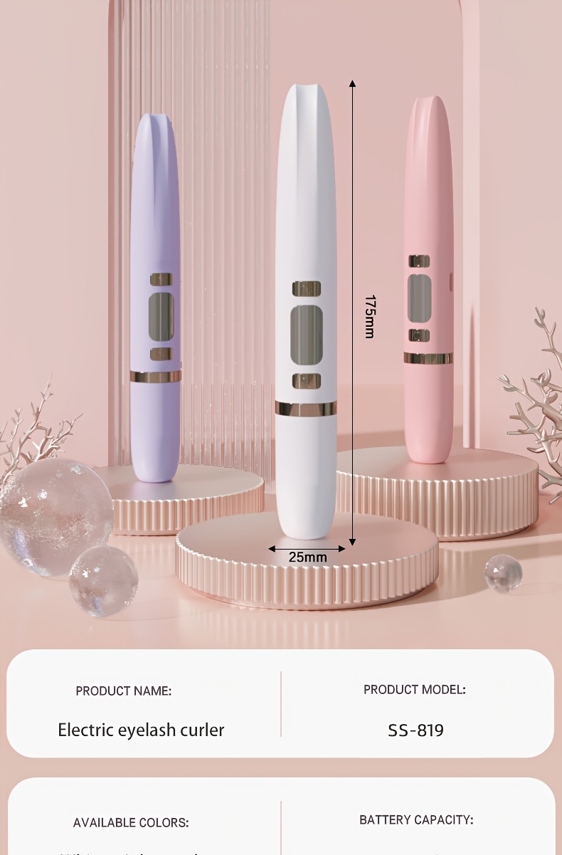 3-u-1 Električni uvijač za trepavice, pinceta i trimer - USB sa brzim podešavanjem temperature, bežično korišćenje, pogodan za uvijač za trepavice, trimer za obrve i trimer za dlačice na licu - Prenosivi kozmetički alat za žene i muškarce, pogodan za putovanja