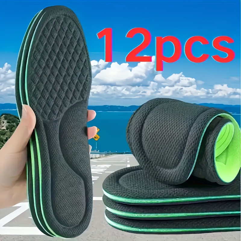 6 Pari 12 komada Uložaka koji apsorbuju udarce, Ultra Meki i Udobni Sportski Jastučići za Dugo Stajanje na Otvorenom u Jesen i Zimu, Razni Dodaci za Obuću, Pogodni i za Muškarce i za Žene