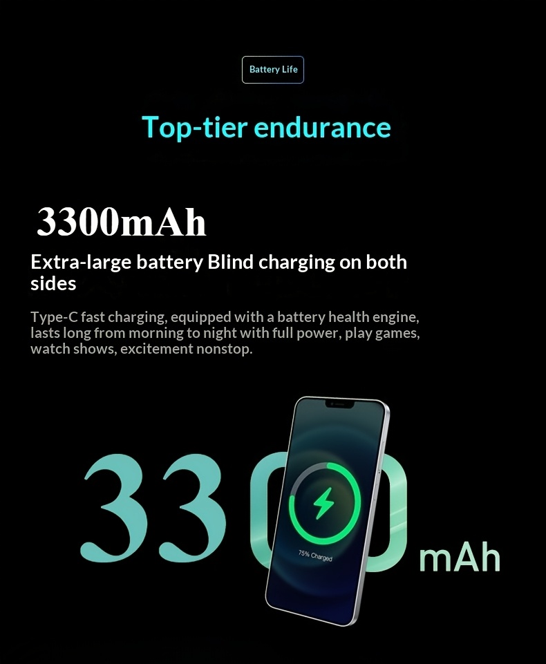 Novi Android Smartphone sa Sistemom Dve Kamere (13MP + 48MP) i Velikim Prostorom za Skladištenje | Ekran od 6.5 inča, 5G, USB Type-C, Android 15, 4K Video Snimanje, Wi-Fi, Polimer Baterija - Idealan za Poklone za Odmor