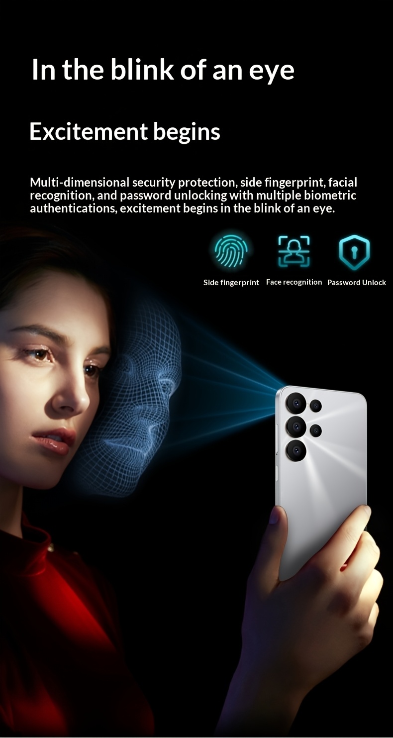 Novi Android Smartphone sa Sistemom Dve Kamere (13MP + 48MP) i Velikim Prostorom za Skladištenje | Ekran od 6.5 inča, 5G, USB Type-C, Android 15, 4K Video Snimanje, Wi-Fi, Polimer Baterija - Idealan za Poklone za Odmor