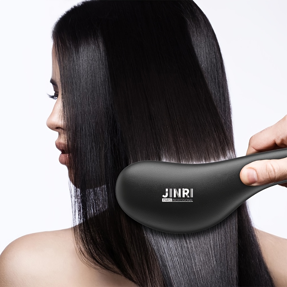JINRI Četka za ravnanje kose, Keramička jonska četka za ravnanje sa zaštitom od opekotina, Najbolje mekano okruglo telo, Savršena za profesionalni salon kod kuće (L)