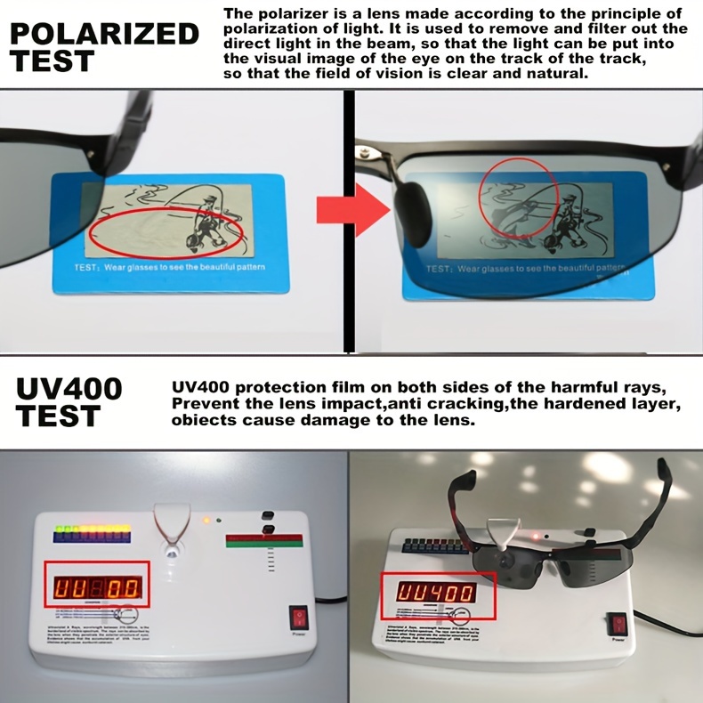 8177BS Muške Fotoosetljive Naočare sa Aluminijumskim Ramom i Sočivima za Vožnju, Uključujući Kartonsku Kutiju, Kožnu Futrolu, Krpicu za Čišćenje, Torbicu, Klip, Neklizajući Prsten i Karticu za Testiranje