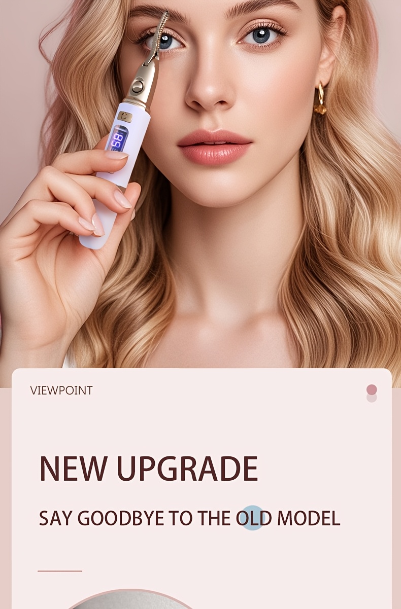 3-u-1 Električni uvijač za trepavice, pinceta i trimer - USB sa brzim podešavanjem temperature, bežično korišćenje, pogodan za uvijač za trepavice, trimer za obrve i trimer za dlačice na licu - Prenosivi kozmetički alat za žene i muškarce, pogodan za putovanja