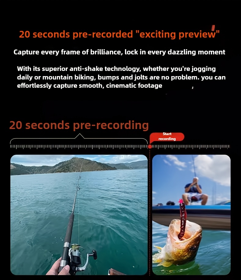 5K 30FPS Sportska Kamera sa EIS Anti-Shake, 2 x 1350mAh Baterije, 15 Dodataka, 30m, WIFI, Rotirajući Ekran Osetljiv na Dodir, Kontrola Aplikacijom za Telefon, Fotografija i Video za Ekstremne Izazove na Otvorenom