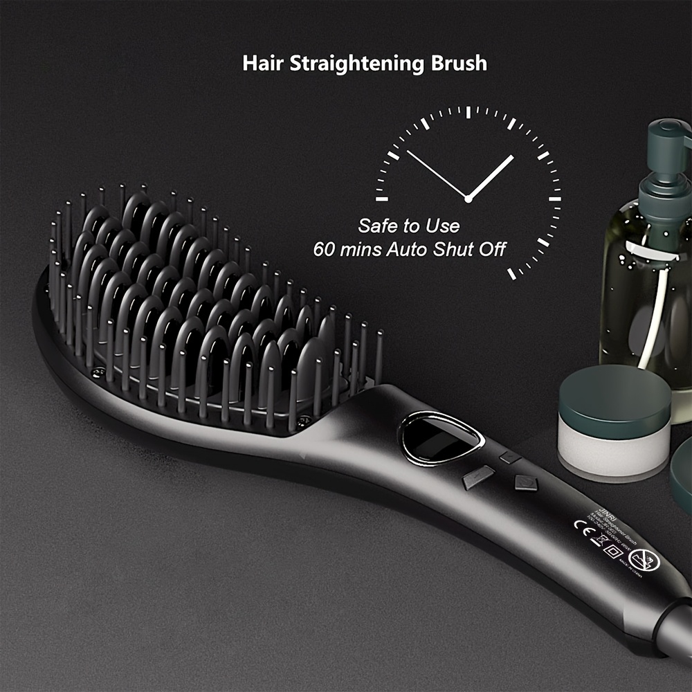 JINRI Četka za ravnanje kose, Keramička jonska četka za ravnanje sa zaštitom od opekotina, Najbolje mekano okruglo telo, Savršena za profesionalni salon kod kuće (L)