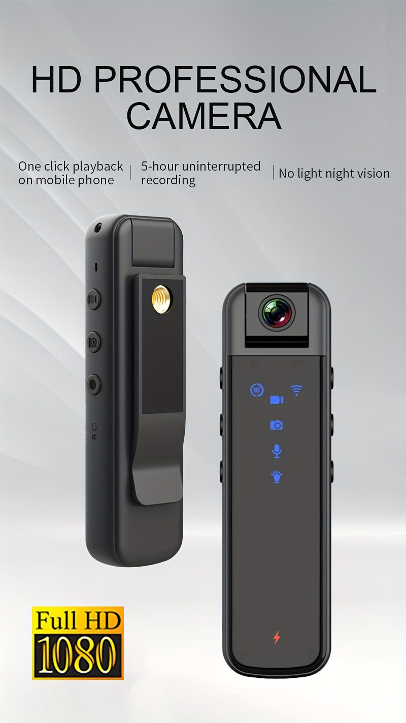 1080P Full HD Akciona Kamera sa Noćnim Vidom, Hotspot Wifi, Objektiv koji se Rotira 180°, Nosiva Sportska Kamera, Uređaj za Snimanje na Otvorenom za Bicikl