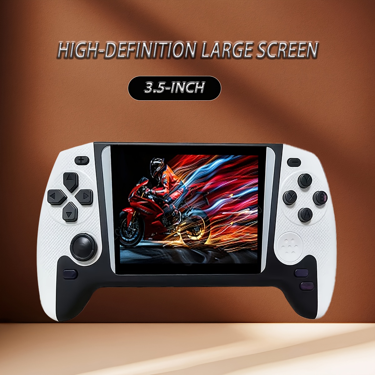 1 kom SIDAKEYE Retro Džepna Igračka Konzola, 3,5-inčni Veliki Ekran, ABS Materijal, Punjiva Litijum Polimer Baterija, Crvena/Plava/Bela, Džepna Igračka Konzola Poklon za Božić