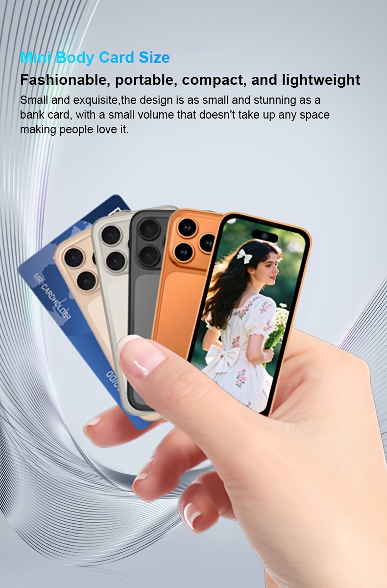 Kompaktni Mini Telefon sa Dodirnim Ekranom | Dual SIM 3G Pametni Telefon | 2000mAh Veliki Kapacitet Baterije | 2+16GB | HD Ekran za Superiornu Kvalitetu Slike, Tanak Dizajn za Estetiku i Prenosivost, Lagano i Tanko Telo sa Udobnim Držanjem, Lako za Nošenje, Idealno kao Rezervni Telefon, Studentski