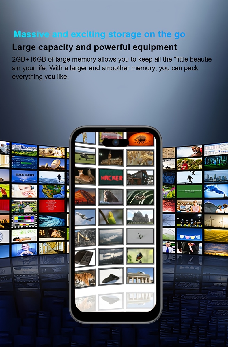 Kompaktni Mini Telefon sa Dodirnim Ekranom | Dual SIM 3G Pametni Telefon | 2000mAh Veliki Kapacitet Baterije | 2+16GB | HD Ekran za Superiornu Kvalitetu Slike, Tanak Dizajn za Estetiku i Prenosivost, Lagano i Tanko Telo sa Udobnim Držanjem, Lako za Nošenje, Idealno kao Rezervni Telefon, Studentski