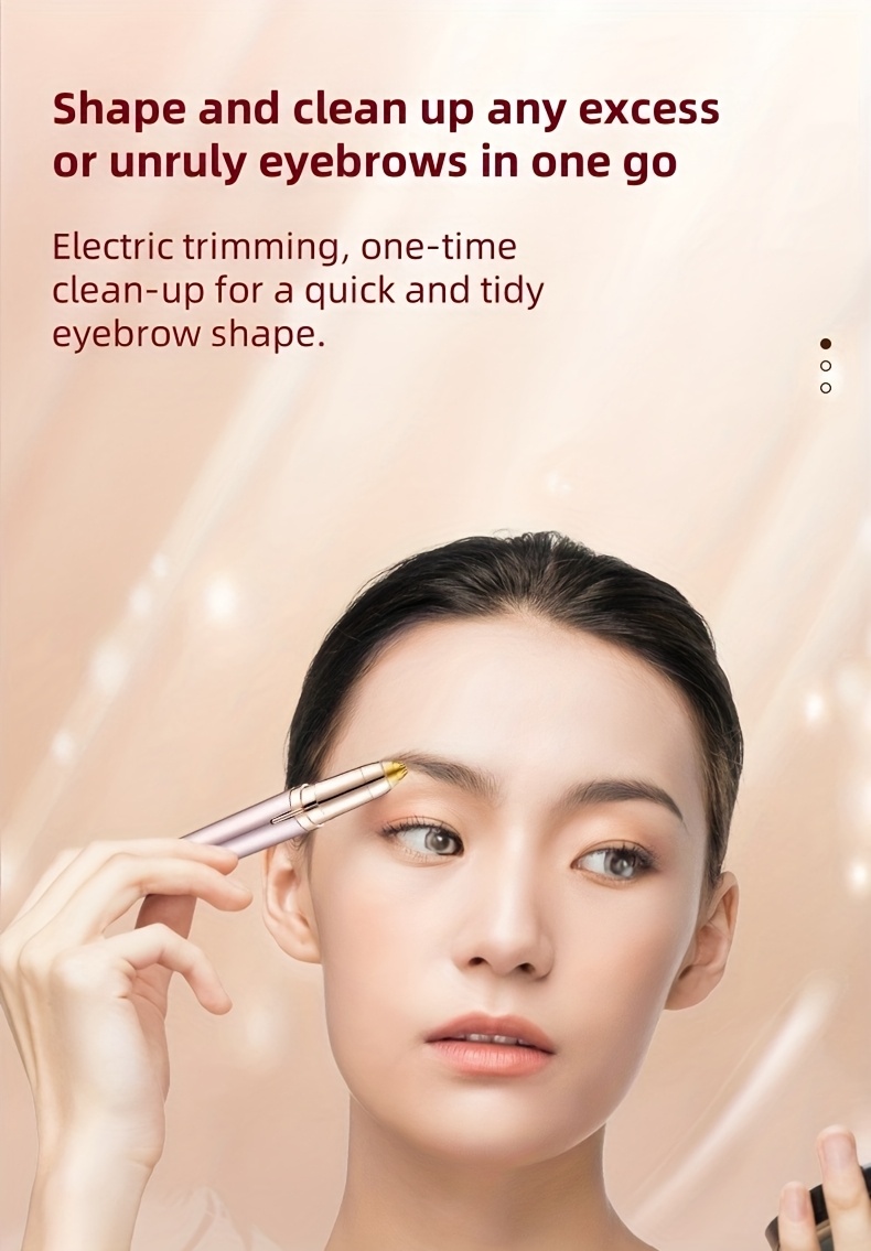 Električni trimer za obrve, automatski, USB punjenje, punjiva litijumska baterija, bez mirisa, ABS materijal, sa nožem i oblikovačem za obrve (ili sečivom) za žene, uniseks uklanjanje dlačica sa tela