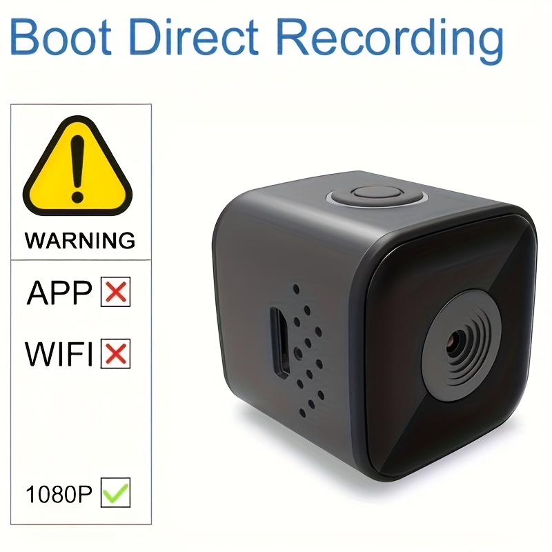 1 Set 1080P Full HD Mini Kamera - Auto AI Noćna Vizija, Mini Akciona Kamera, Punjiva, 64GB TF Memorijska Kartica