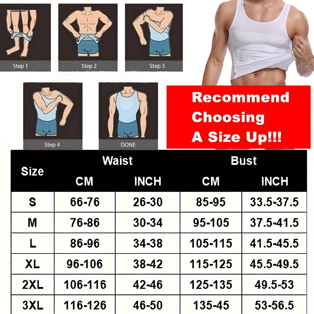 2 komada Muška Kompresiona Majica za Grudi, Kontrola Stomaka Oblikujući Prsluk bez Rukava sa Trening Pojasem i Oblicavanjem Struka – Preporučuje se Odabir Veće Veličine