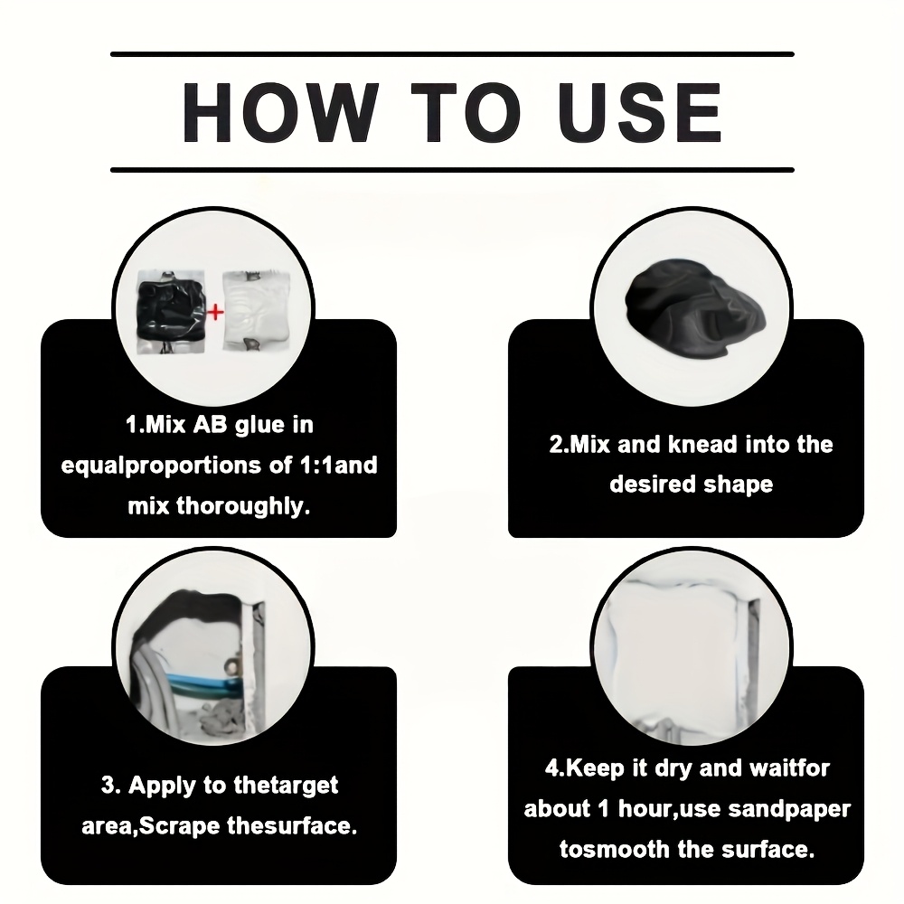 Doeyvose Automobilski Epoksidni Kit za Popravku RV i Automobila - Brzo Sušenje Bez Potrebe za Trakom, Zaptivač za Navoje, Spaja Cevi, Branike, Tvrdi Plastiku - 100g/3.53oz, Popravka Automobila, Elegantno Pakovanje, Izdržljivo Lepilo, Ljepilo za Navoje, Za Entuzijaste uradi sam, Održavanje Vozila, Jednostavna Primena, Snažno Povezivanje, Lepilo za Branje Navoja, Vlasnici Automobila