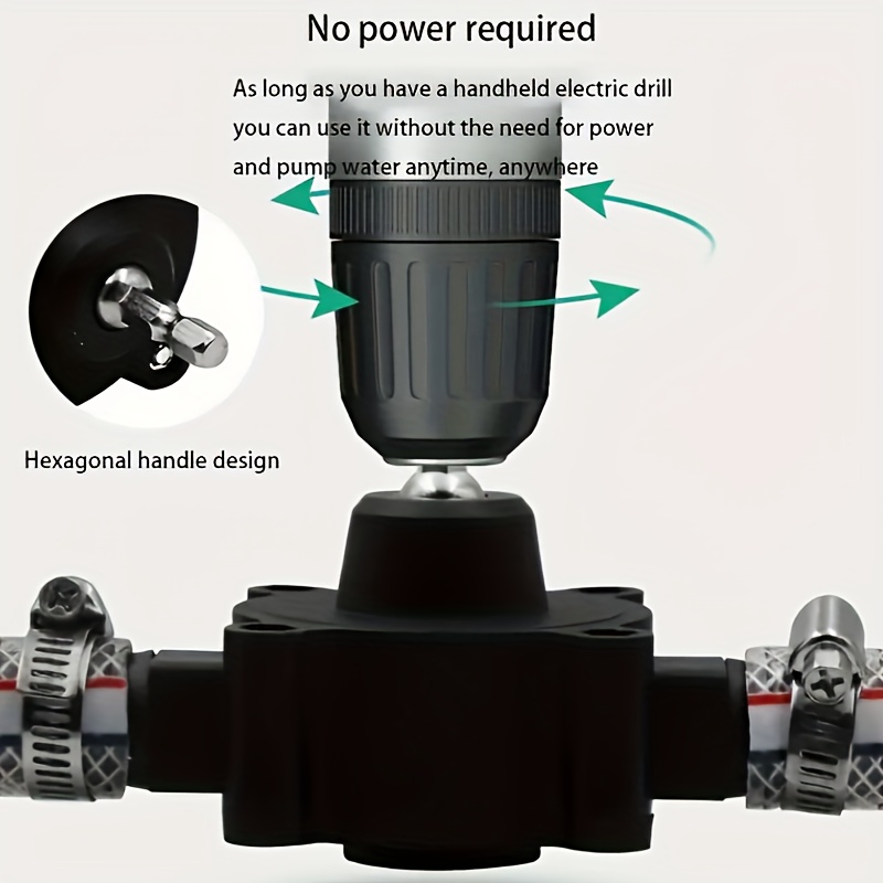 1 Komplet Ručna Samousisavajuća Pumpa - Teška Prenosiva Pumpa za Vodu Bez Potrebe za Strujom, Brz Prenos Tekućine Pogodna za Baštu, Farmu, Bunar, Ribnjak, Navodnjavanje - Izdržljiva Plastična Ručna Pumpa sa Sistemom za Usisavanje