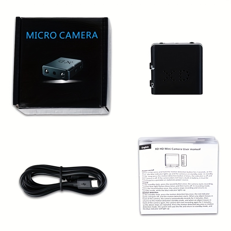 Kompaktna kamera na baterije, kompaktna sigurnosna kamera visoke definicije, prenosiva bebi monitor sa noćnim vidom, detekcijom pokreta, odličan sportski video snimač, kompaktni NON-WIFI MODEL, kompaktna sigurnosna kamera za vozilo, kuću