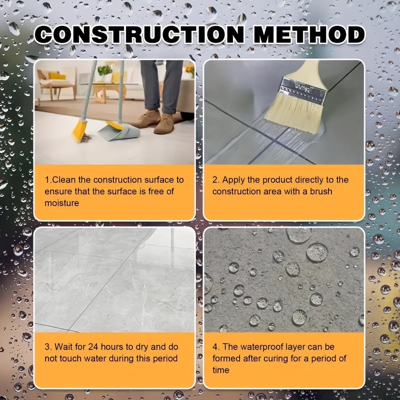 Magični Amah Nevidljivi Vodootporni Brtvilo - Providno Izolaciono Lepak za Tuš, Kuhinju, Kupatilo, Krov, Zid i Pločice, Veoma Pogodan za Radne Površine, Podove i Stropove, Zaštita od Curenja, Popravka Krovnih Curenja | Fleksibilno Brtvilo | Svojstva Izolacije - Višenamenski Set