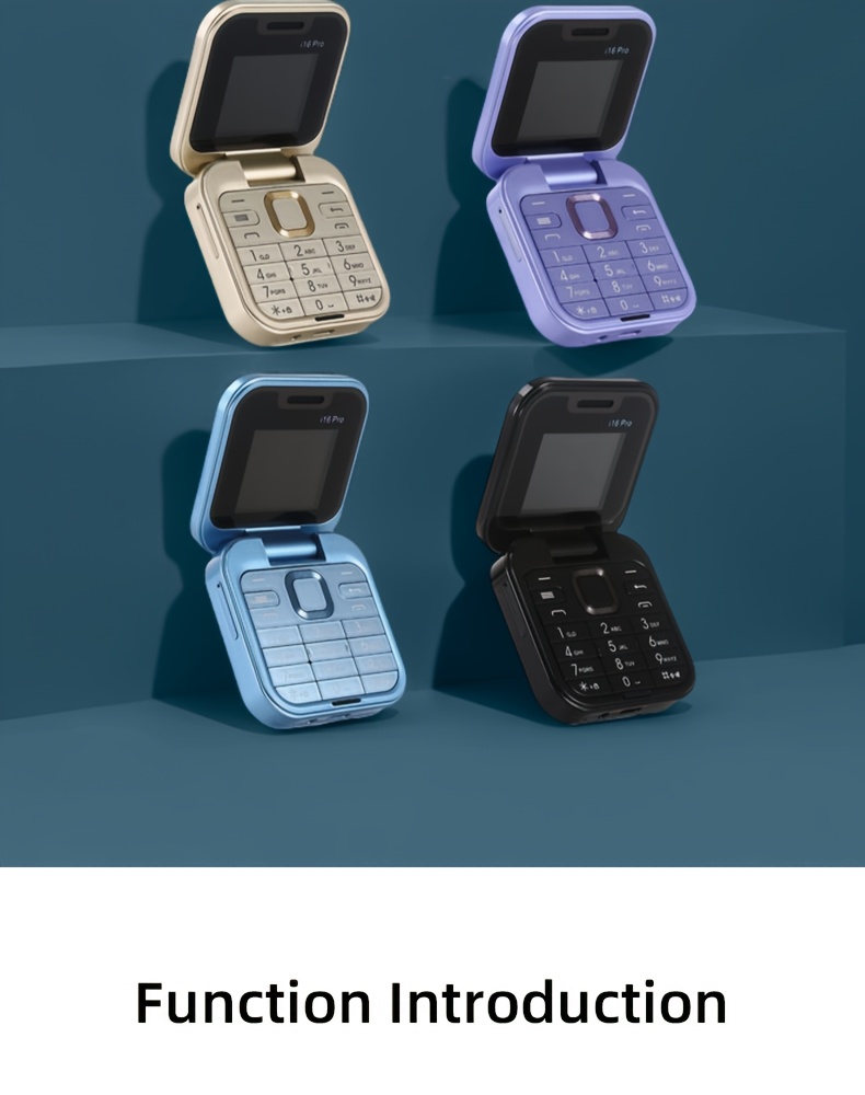 Mini 2G Flip Telefon, Dual SIM Dual Standby, Dostupan u Više Boja. Funkcije uključuju Pozivanje, Muziku, Tekstovanje i Vreme Čekanja od 150 Sati. Ima Funkciju Lampe, Lak je za Nošenje i Pogodan je za Aktivnosti na Otvorenom, Kampovanje.