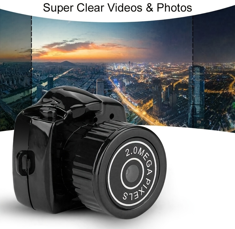 Kompaktna kamera, uređaj za snimanje video zapisa, ultra-kompaktna sigurnosna kamera, prenosivi DV za sportove na otvorenom, Y2000 mini nadzorna kamera sa funkcijom privezka za ključeve.