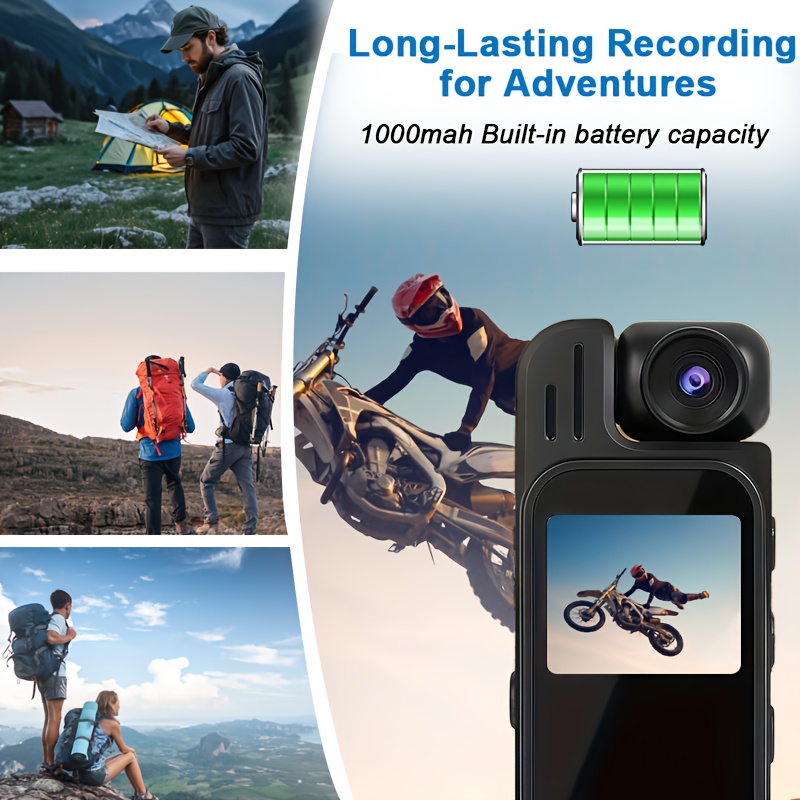 Nova 1080P Full HD prenosiva kompaktna putna kamera za 2025. – Opremljena funkcijom noćnog vida, LCD ekranom, USB priključkom za punjenje i funkcijom rotacije objektiva od 180°. Idealna božićna i novogodišnja poklon za putovanja, vežbanje i svakodnevno snimanje