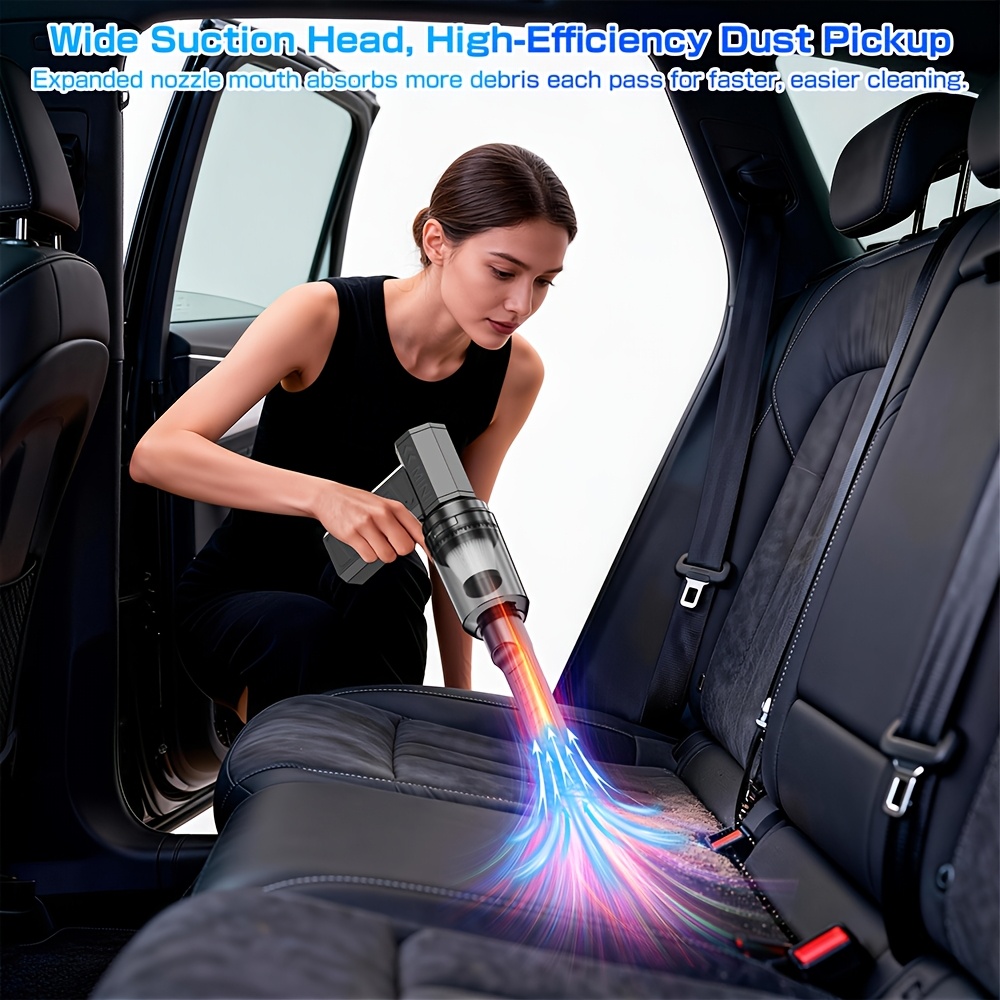 Auto Jet Ventilator za Duvanje Snega, Type-C Punjenje, Električni Pneumatski Duvač, Prenosivi 130000RPM Alat za Čišćenje, Turbo Duvač sa 5 Izduvnih Nozli, Snažan Pneumatski Duvač