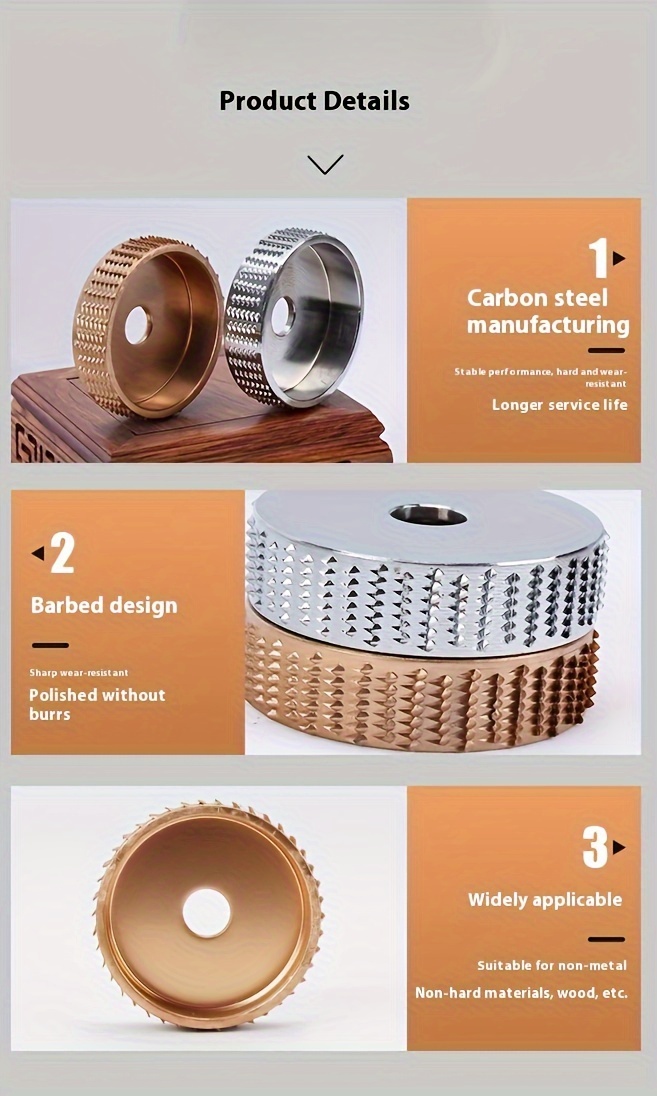 Tip 100 Tip 115 Ugao Brusilica Upotreba Prečnika 75mm Rupa Prečnik 16/22mm Drvo Obrada Poliranje Nalepnice Ploče Graviranje Ravni Okrugli Disk Plastično Oblikovanje Točka za Poliranje Drvena Posuda za Čaj Alat za Rezanje Korijena Uglom Brušilica Disk za Poliranje