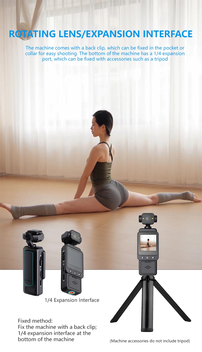 Lakša bezžična kamera, 1080P prenosiva akciona kamera, ugrađeni WiFi, HD ekran od 3.91cm, rotirajući objektiv od 180 stepeni, edno-dugme snimanje, antivibracioni sistem, mobilni WiFi i baterija od 1000mAh, kompaktan dizajn, za avanturere na otvorenom