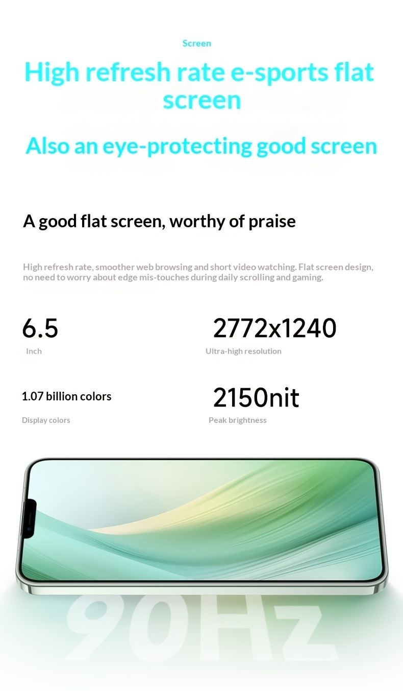 Novi Android Smartphone sa Sistemom Dve Kamere (13MP + 48MP) i Velikim Prostorom za Skladištenje | Ekran od 6.5 inča, 5G, USB Type-C, Android 15, 4K Video Snimanje, Wi-Fi, Polimer Baterija - Idealan za Poklone za Odmor
