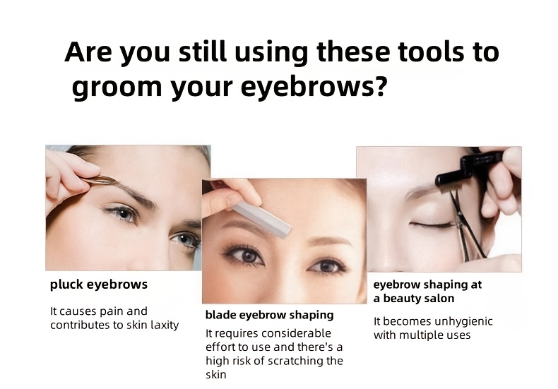 Električni trimer za obrve, automatski, USB punjenje, punjiva litijumska baterija, bez mirisa, ABS materijal, sa nožem i oblikovačem za obrve (ili sečivom) za žene, uniseks uklanjanje dlačica sa tela