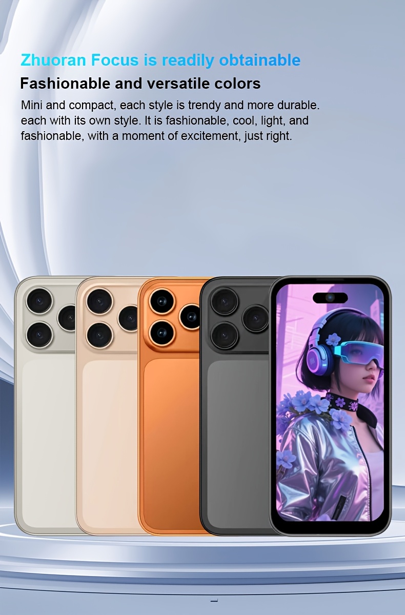 Kompaktni Mini Telefon sa Dodirnim Ekranom | Dual SIM 3G Pametni Telefon | 2000mAh Veliki Kapacitet Baterije | 2+16GB | HD Ekran za Superiornu Kvalitetu Slike, Tanak Dizajn za Estetiku i Prenosivost, Lagano i Tanko Telo sa Udobnim Držanjem, Lako za Nošenje, Idealno kao Rezervni Telefon, Studentski