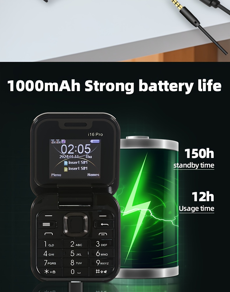 Mini 2G Flip Telefon, Dual SIM Dual Standby, Dostupan u Više Boja. Funkcije uključuju Pozivanje, Muziku, Tekstovanje i Vreme Čekanja od 150 Sati. Ima Funkciju Lampe, Lak je za Nošenje i Pogodan je za Aktivnosti na Otvorenom, Kampovanje.