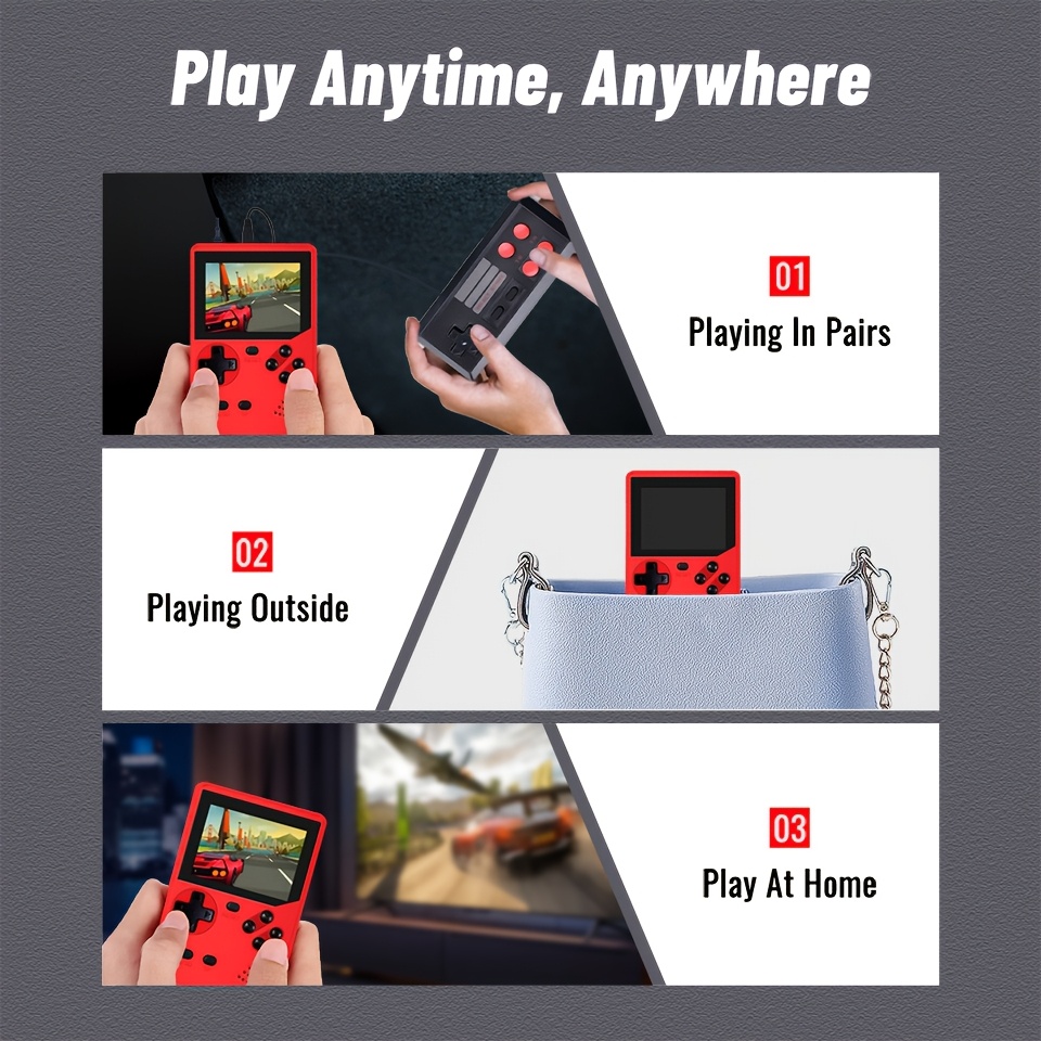 Prenosiva ručna konzola za igranje sa RTOS sistemom, podržava žično povezivanje kontrolera za multiplayer i TV konekciju, lagana i praktična, bogat sadržaj, dugotrajna baterija, savršena za igru na otvorenom, idealan rođendanski poklon