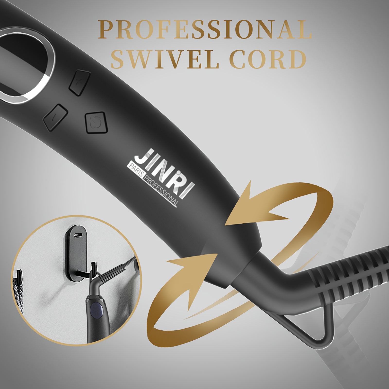 JINRI Četka za ravnanje kose, Keramička jonska četka za ravnanje sa zaštitom od opekotina, Najbolje mekano okruglo telo, Savršena za profesionalni salon kod kuće (L)