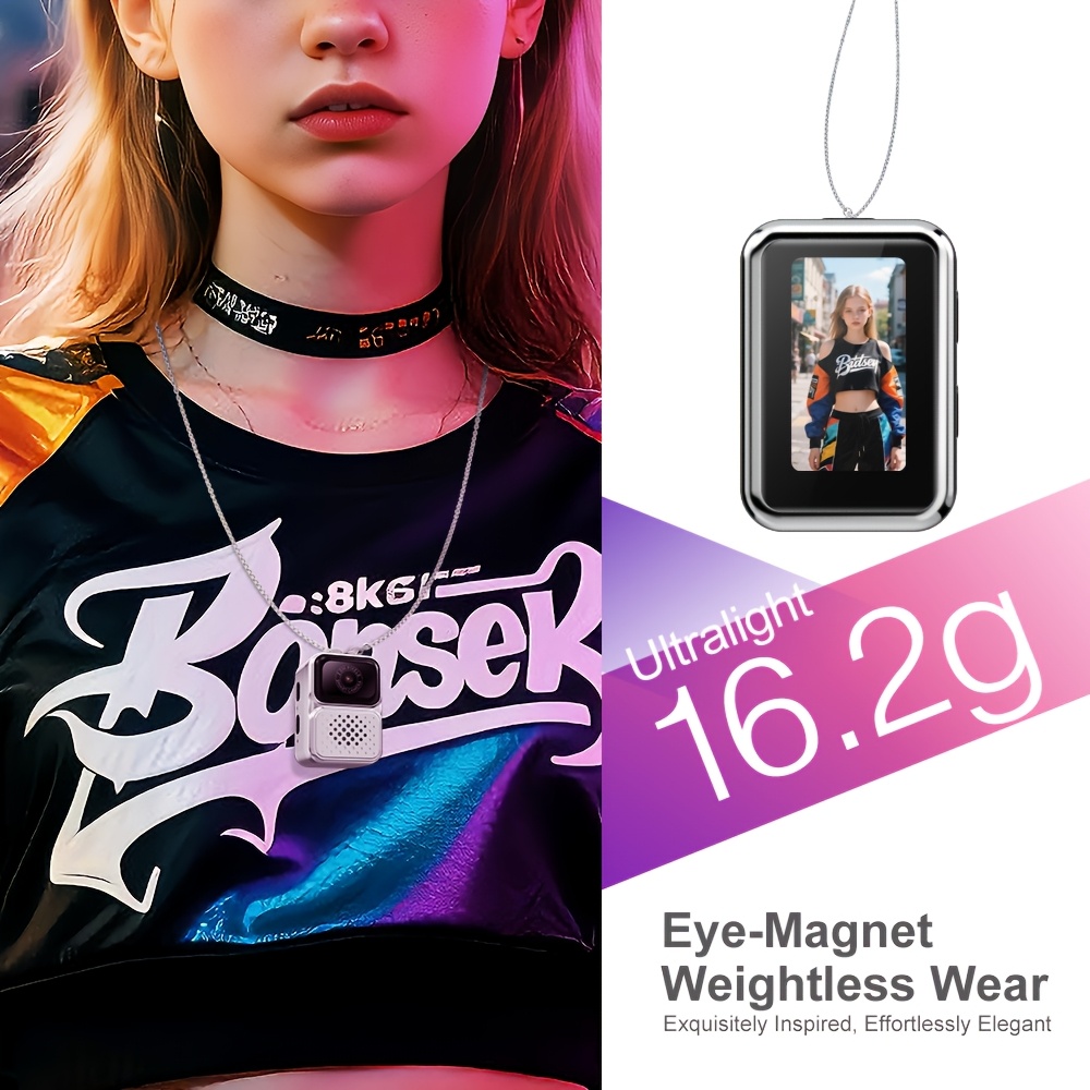 Mini sa detekcijom pokreta, noćnim vidom i automatskim praćenjem - prenosivi skriveni snimač za prst/telo, TF kartica pohrane, interfejs nalik na pametni telefon (ne) za ljubimce, nadzor u prirodi - kompaktan uređaj