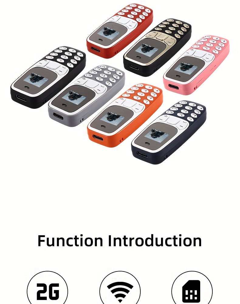 Mini telefon, 2G mreža, Dual SIM Dual Standby, kompaktan i štedi prostor, pogodan za rezervnu upotrebu, poslovne pozive, jednostavna funkcionalnost, minimalistički dizajn