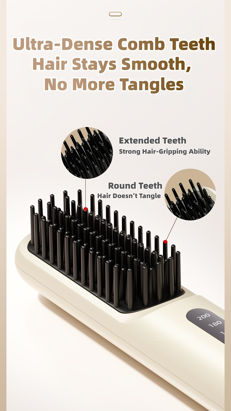 Prenosivi Ravnalo za Kosu sa Funkcijom Isključivanja - 4 Nivoa Temperature, Ravnanje/Stilizovanje bez Čvorova, Bezbedno za Mokru/Suvu Kosu, Pogodno za Baterijsko Ravnalo za Njegu Kose (Putno Prijateljsko)