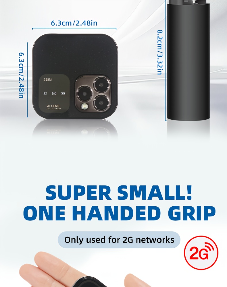 Mini 2G Flip Telefon, Dual SIM Dual Standby, Dostupan u Više Boja. Funkcije uključuju Pozivanje, Muziku, Tekstovanje i Vreme Čekanja od 150 Sati. Ima Funkciju Lampe, Lak je za Nošenje i Pogodan je za Aktivnosti na Otvorenom, Kampovanje.