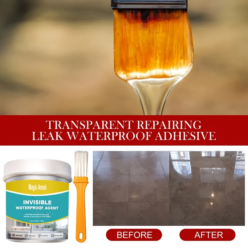 Magični Amah Nevidljivi Vodootporni Brtvilo - Providno Izolaciono Lepak za Tuš, Kuhinju, Kupatilo, Krov, Zid i Pločice, Veoma Pogodan za Radne Površine, Podove i Stropove, Zaštita od Curenja, Popravka Krovnih Curenja | Fleksibilno Brtvilo | Svojstva Izolacije - Višenamenski Set