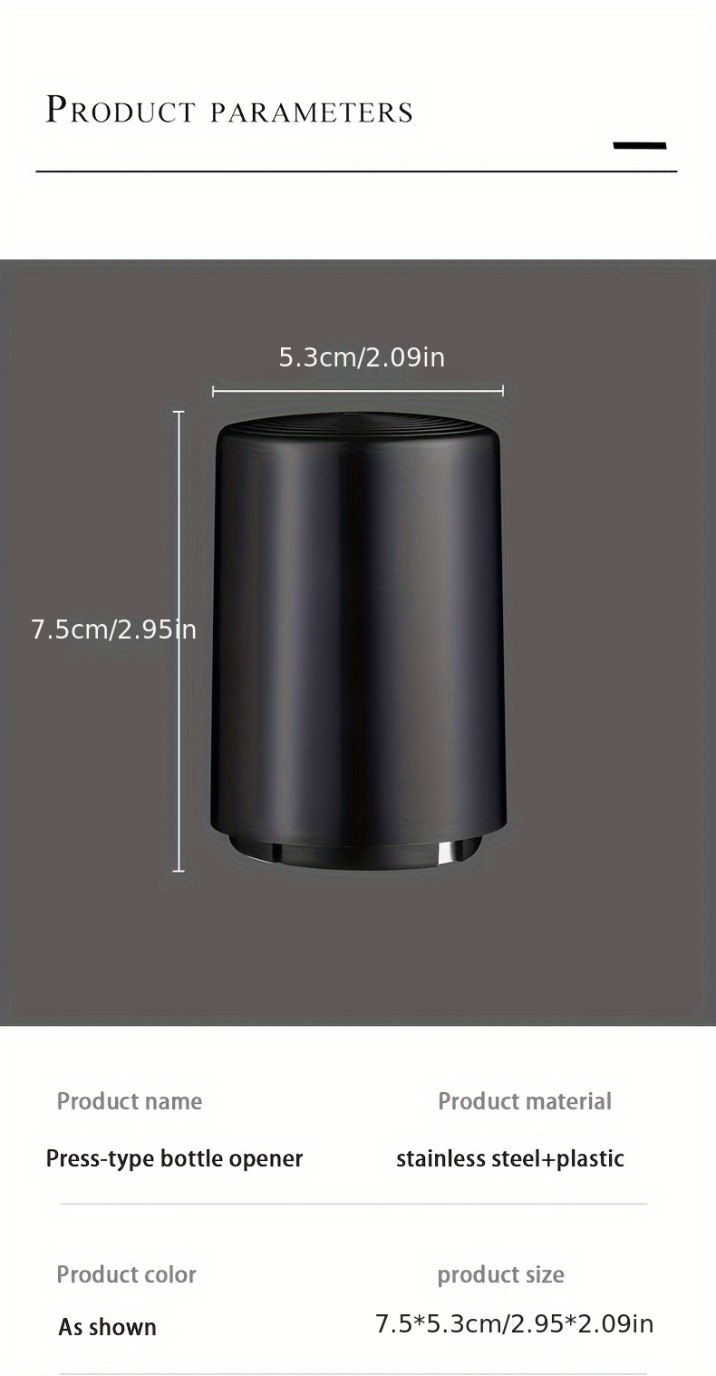 Magnetski automatski otvarač za pivske flaše i čep - Jednostavna magnetska poluga, bez potrebe za struju, prenosivi alatac za bar i kuhinju za domaćinstvo, žurke, putovanja - Idealan uređaj za Otkrivenice za Oktoberfest, Valentinove, diplomiranje, esencijalni pribor za zabave, elegantan dizajn, visokokvalitetna završnica, poklon kupcima, kompaktan dizajn, izdržljiva konstrukcija